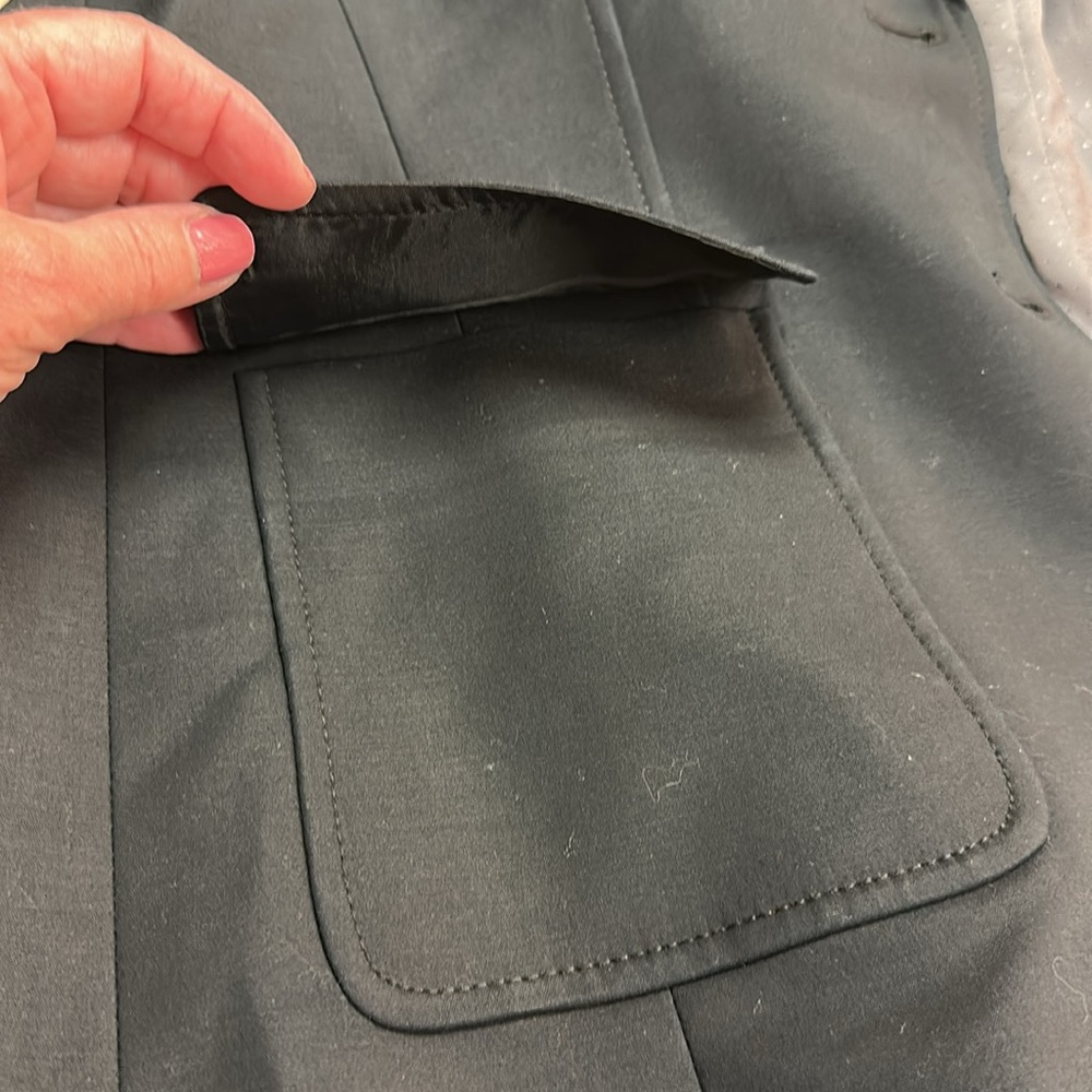 Banana Republic Black Stretch Sleek Cotton/Lyocell Lightweight Jacket Blazer S4 - Picture 9 of 10